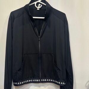 Under Armour Black Bomber Jacket Modern Minimalist Style